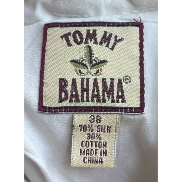 VTG Tommy Bahama Relax Mens Silk Pants 38 Cuffed Beige Trousers Tan Beach Preppy - Picture 7 of 9